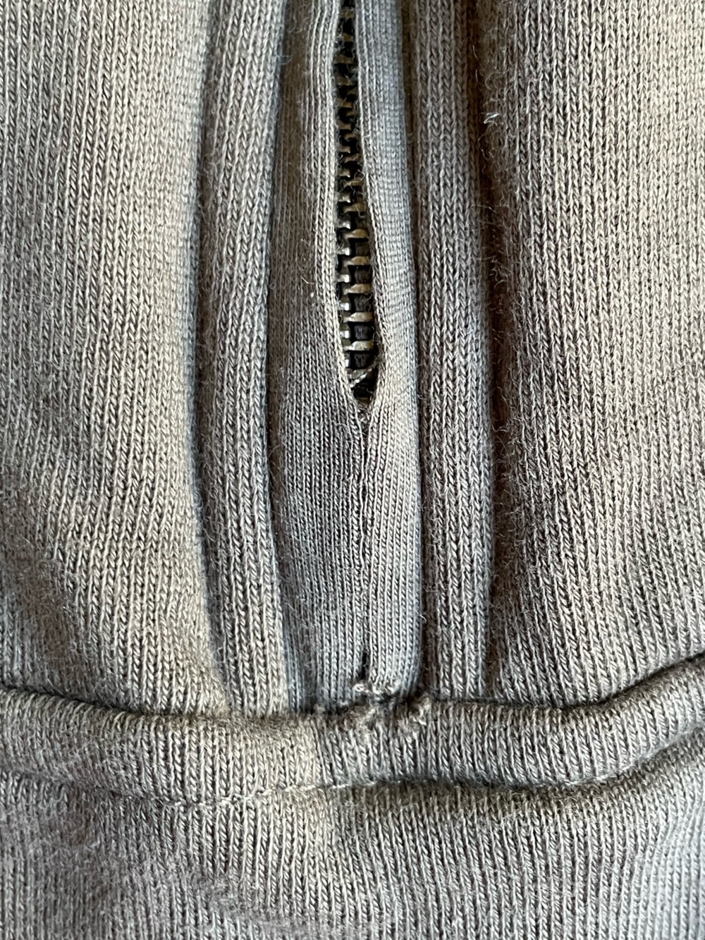Joah Brown Retro Half Zip Pull Over Sweatshirt In Charcoal Gray Cotton SZ S/M - Picture 8 of 16